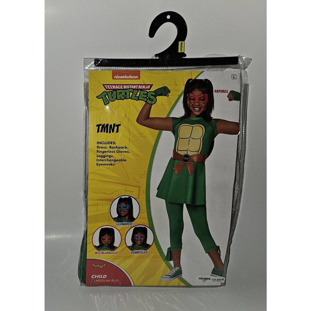 TMNT Teenage Mutant Ninja Turtle RAPHAEL ONLY Costume Girl's Medium 8-10 READ